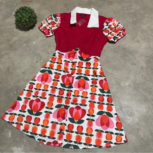 Smak Parlour New Vintage Retro Floral Tulip Fit Flare Dress Size XS 50s Flirty - Bild 1 von 6