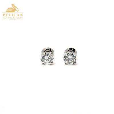 Lab-Grown Diamond Stud Earrings .68 CTW 14K White Gold (PPJ054211) - Image 1 of 4
