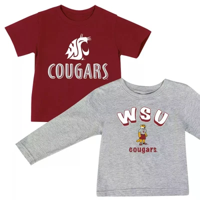 Rivalry Threads 91 NCAA Washington State Cougars Toddler Boys' 2pk T-Shirt, 2T - Image 1 of 3