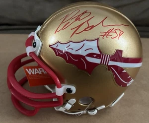 PETER BOULWARE handsignierter Florida State SEMINOLES Mini Helm Raben ANSEHEN 👀 - Bild 1 von 6