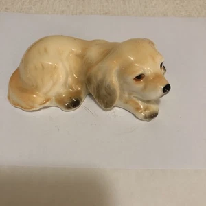 VINTAGE BISQUE BONE CHINA GOLDEN RETRIEVER WELPE - Bild 1 von 5