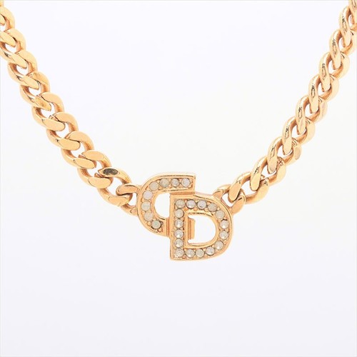 Collana Christian Dior logo CD placcato oro strass collana oro WS15253