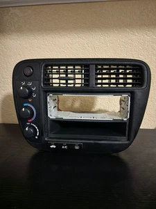 1999-2000 HONDA CIVIC CLIMATE CONTROL HEATER AC DOUBLE DIN RADIO BEZEL HVAC OEM - Picture 1 of 6