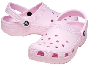 Crocs Unisex Adult Classic Clogs Slip On Sandals Light Pink Water-Friendly - Picture 1 of 9