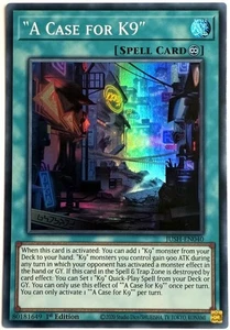 JUSH-EN040 Yu-Gi-Oh! 1st Edition "A Case for K9" (V.1 - Super Rare) Englisch - Picture 1 of 1