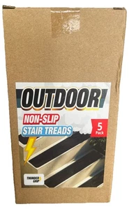Outdoor Stair Treads Non-Slip 30" x 6" Weather Resistant Exterior 5 Pack - Picture 1 of 2