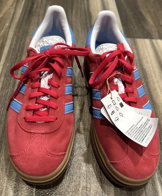 Adidas Gazelle Bold Mujer Rojo Y Azul Nuevo Estado Talla 8.5 Foto 1 de 4