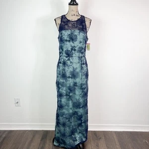 JS Collections NWT Sleeveless Carter Column Gown Blue Size 10 - Picture 1 of 8