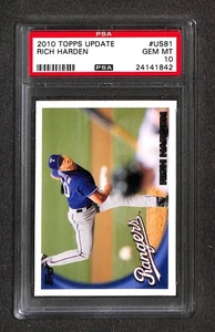 2010 TOPPS UPDATE #US81 RICH HARDEN PSA 10 GEM-MT 24141842 - Picture 1 of 2