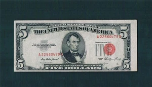 $5.00 1953 Legal Tender RED SEAL with "Multi-Combo"ERRORs~Crisp(VF)&Epq too.!! - Picture 1 of 1