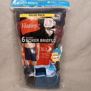 NEU VERSIEGELT HANES HERREN (S) SMALL 28-30" OHNE ETIKETT BOXERSHORTS UNTERWÄSCHE ROT BLAU - Bild 1 von 7