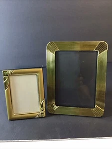 Vtg Art Deco Style Brass Picture Frames Art Decor Gallery Wall Ornate Classics - Picture 1 of 8