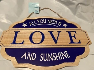 2 Beach-Themed Summer Wall Signs All you need is love and sunshine and Relax - Picture 1 of 3