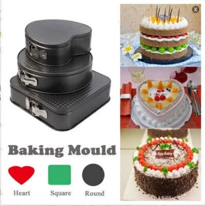 3 PCS / Set Kuchenbackform Kuchenformen aus Kohlenstoffstahl Antihaft-Springform - Bild 1 von 1
