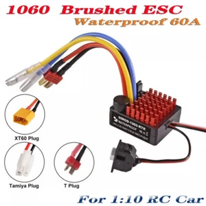 Waterproof for 1/10 RC Car Motors 9IMOD 1060 RTR 60A Brushed ESC - Picture 1 of 12