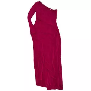 GALVAN London Dress Womens 4 Pink Mamounia Jersey One Sleeve Maxi Gown - Picture 1 of 11