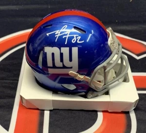 Mario Manningham New York Giants Signed Speed Mini Helmet Autographed Steiner - Picture 1 of 3
