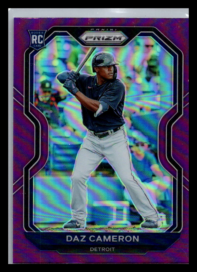 2021 Panini Prizm Purple Prizm Daz Cameron Rookie #177 Detroit Tigers
