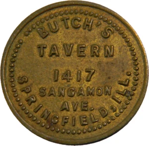 Ficha Springfield Illinois, Butch's Tavern 5 ¢ (01225) - Imagen 1 de 2