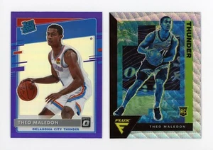 THEO MALEDON Rookie Card RC LOT - Optic Purple Holo + FLUX SILVER PRIZM Hornets - Picture 1 of 1