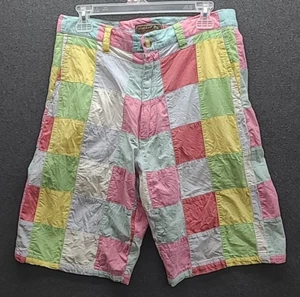 Siegfried Vintage Shorts Mens 32  Pastel Patchwork 90s Retro Beachy Coastal - Picture 1 of 8