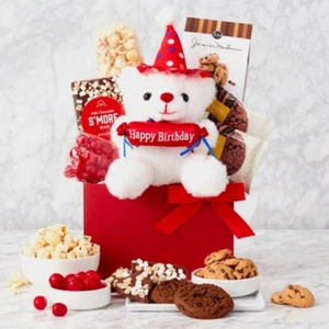 Beary Happy Birthday: Festive Gift Basket wiht Plush Toy from Great Arrivals - Picture 1 of 1