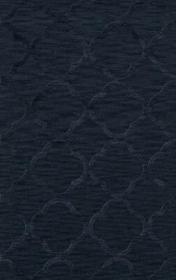 Blue Quaterfoil Trellis Print Transitional Area Rug Geometric DV8 - Image 1 of 2