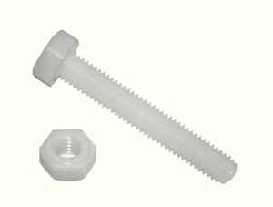 Assortimento viti e dadi nylon misure varie modellismo,nautica,moto - Foto 1 di 3