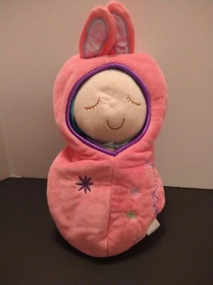 Плюшевая кукла Hunny Bunny Baby in Blanket Pod 2009 игрушка Manhattan  - Изображение 1 из 4