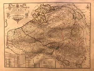 Pais Bas .Original map.Nicolas de Fer/ Danet Paris 1717 - Imagen 1 de 1