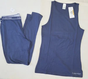 Juego de 2 piezas camiseta sin mangas y pantalones Calvin Klein mezclilla quemada S-XL - Imagen 1 de 4