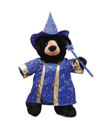 PLUSH TOY WANDERLAND Wizard Costume with Wand for Stuffed Toys, Fits 6-10 inch Bears