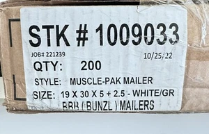 19X30X5 + 2,5 Erweiterung Poly Versandtaschen Umschläge Versandtaschen 200 pro Karton - Bild 1 von 8