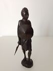 Ancienne statuette sculptée de chasseur guerrier Art Africain
