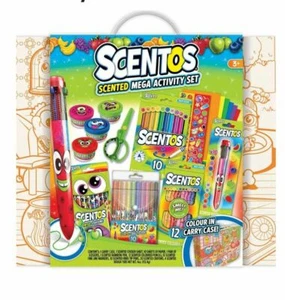 Mega Scented Scentos Activity Set With Carry Case Makes A Perfect Kids Xmas Gift - Picture 1 of 1