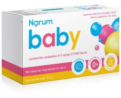 Narum Baby Probiotika für Kinder, 30 Kapseln, Kostenloser Versand !