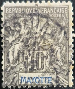TIMBRE des COLONIES FRANÇAISES - MAYOTTE N°5 oblitéré CACHET à DATE - Imagen 1 de 2