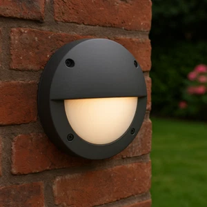 Lámpara de Pared de Jardín Mini Mampara Diseño de Párpado Redondo IP65 Impermeable - Imagen 1 de 9
