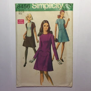 Simplicity Pattern 8456 Misses sz 14 Dress 1969 Uncut - Picture 1 of 3