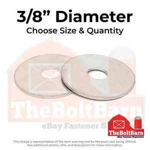 3/8" Stainless Steel Fender Washers (Choose Size & Qty) - Picture 1 of 7