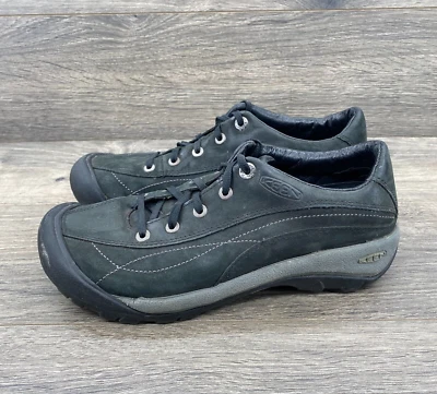 KEEN Toyah Trail Hiking Leather Walking sneakers Women's Size 8 Black 1004436 - Image 1 of 4