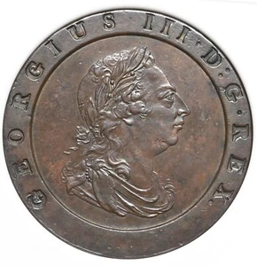 GREAT BRITAIN. George III, Huge Cartwheel Copper Twopence, 1797, NGC AU58 BN - Picture 1 of 4