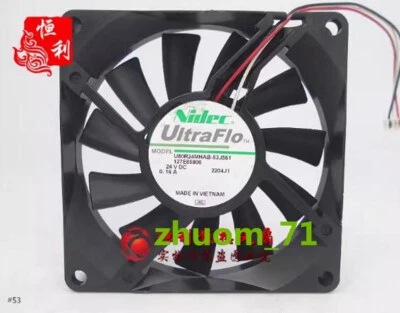 1PC Nidec U80R24MHAB-53J561 8cm 24V 0.16A Inverter copying typewriter fan - Image 1 of 2