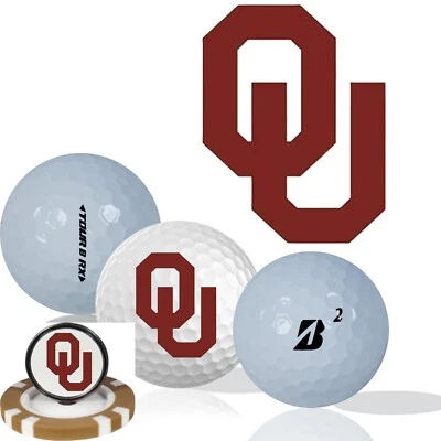 NCAA Oklahoma Sooners • Мячи для гольфа упаковка 12 шт. • Bridgestone Tour B RX - Изображение 1 из 3