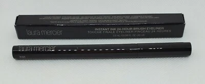 Tinta instantánea Laura Mercier 24 horas pincel delineador de ojos tinta negra 0,016 OZ nueva en caja Foto 1 de 2