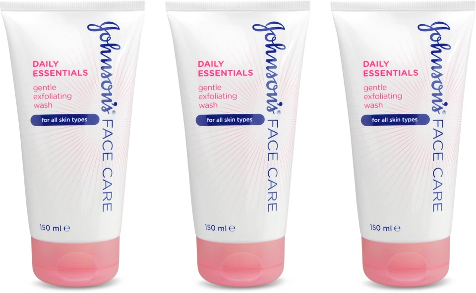JOHNSON & JOHNSON Johnson's Face Care Daily Essentials Exfoliating Wash 150ml | Cleanser X 3