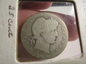 1915 U.S. BARBER QUARTER - SILVER COIN - AG - Picture 1 of 2