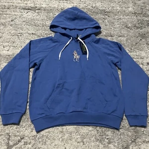 Polo Ralph Lauren Womens Big Pony Cotton Hoodie Sweatshirt Blue Size Small NEW - Picture 1 of 5