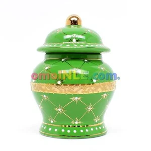 POTICHE DE PORCELAINE TINAJITA DE 6" SOPERAS TINAJA JIMAGUAS SOPERITA VERT VERDE - Photo 1/6