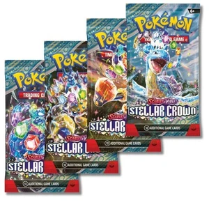 Pokemon Escarlata y Violeta Corona Estelar Paquete Arte (4 Paquetes de refuerzo) - Imagen 1 de 1